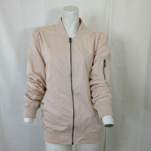 Buffalo David Bitton Womens Pale Pink Light Zip Front Jacket Size Medium