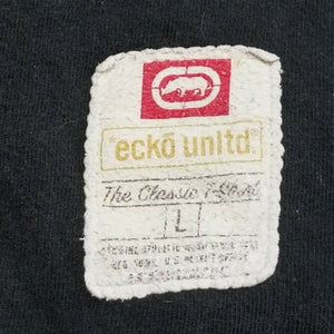 Ecko Unltd Mens Black White Logo Short Sleeved T-shirt Large