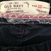 Load image into Gallery viewer, Old Navy Womens Midrise Dark Blue Black Corduroy Pants Size 12