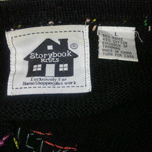 Load image into Gallery viewer, Storybook Knits Womens Vintage Black Cardigan Holiday Sweater Large