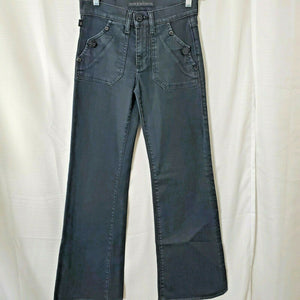 Rock & Republic Suzie Womens Black Denim Wide Leg Jeans Size 24