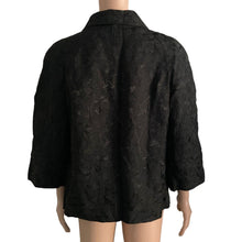Load image into Gallery viewer, JM Collection Blazer Womens Size 12 Black Jacquard Floral One Button