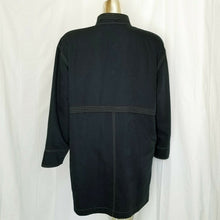 Load image into Gallery viewer, Gare De Lyon Womens Black 3-Snap Full Zip Mid-Length Coat Medium