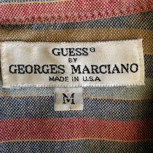 Load image into Gallery viewer, Guess by Georges Marciano Mens VTG Multicolored Stripped Button Down Shirt Med