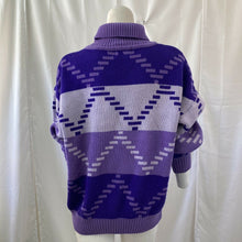 Load image into Gallery viewer, Vintage 80s Charlayne NY Womens Purple Turtle Neck Sweater Large