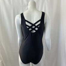 Load image into Gallery viewer, Unbranded Womens Black and Blue One Piece Swimsuit Size Small