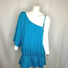 Load image into Gallery viewer, Fredericks of Hollywood Womens Blue One Shoulder Blouse Large