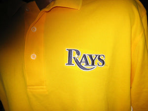 RARE Tampa Bay Rays Med staff baseball golf shirt adult size L stitched mlb