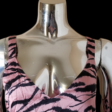 Load image into Gallery viewer, Cami NYC Diane Womens Pink Black Prism Zebra 100% Silk Camisole Top XS