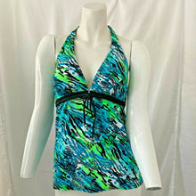 Load image into Gallery viewer, Womens Multi Colored Tankini Top Size Medium Swim Top