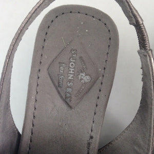 St Johns Bay Flex Foam Womens Open Toe Sling Back Flats 7.5