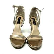 Load image into Gallery viewer, Steven By Steve Madden Rebeca Metallic Bronze Champagne Open Toe Heels 10