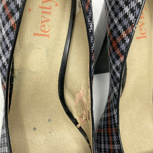 Levity Haden Womens Plaid Chunky Heeled Shoes 8.5