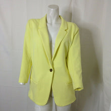 Load image into Gallery viewer, Metaphor Womens Yellow Light Polyester Blazer Large