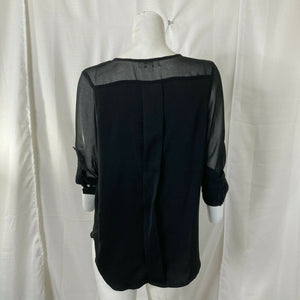 Umgee Womens Black Button Down Blouse Size Small
