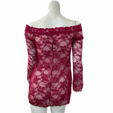 Load image into Gallery viewer, Dreamgirl Top Lace Magenta Womens Size Small Stretch
