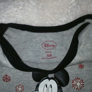 Mickey Mouse Footed One Piece Bodysuit and Shorts 3 Months