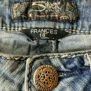 Silver Jeans Frances 18 Womens Light Wash Blue Denim Jeans Size 24x33