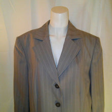 Load image into Gallery viewer, Emma James Suits Womens Plus Sized Gray Pinstriped Suit Jacket Size 16