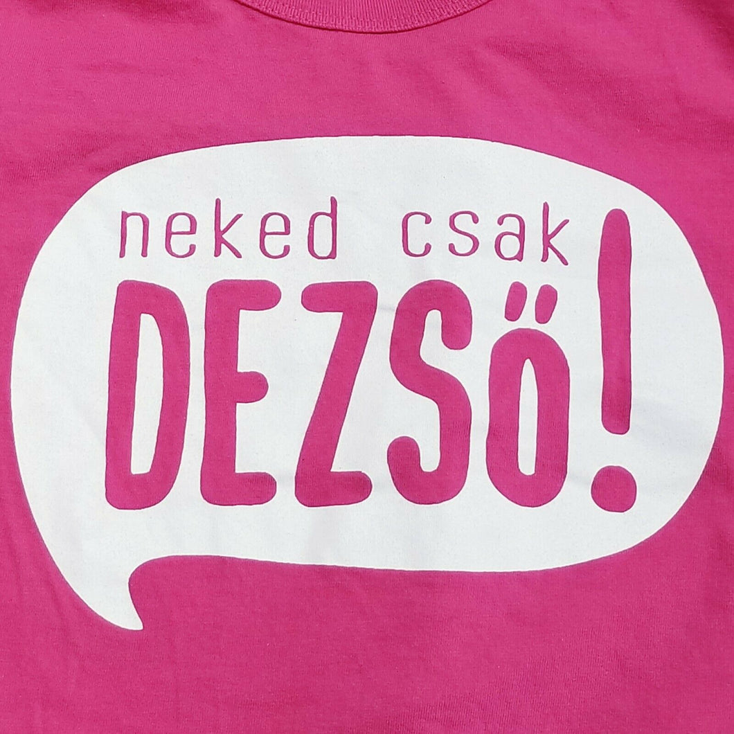 Womens Pink White Neked Csak Dezsö! BrewPub Budapest Brewery beer T-Shirt M