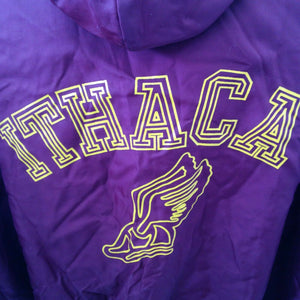 Ithaca college staff nylon pullover vintage staff jacket xxxl 3xl vtg ncaa 80s