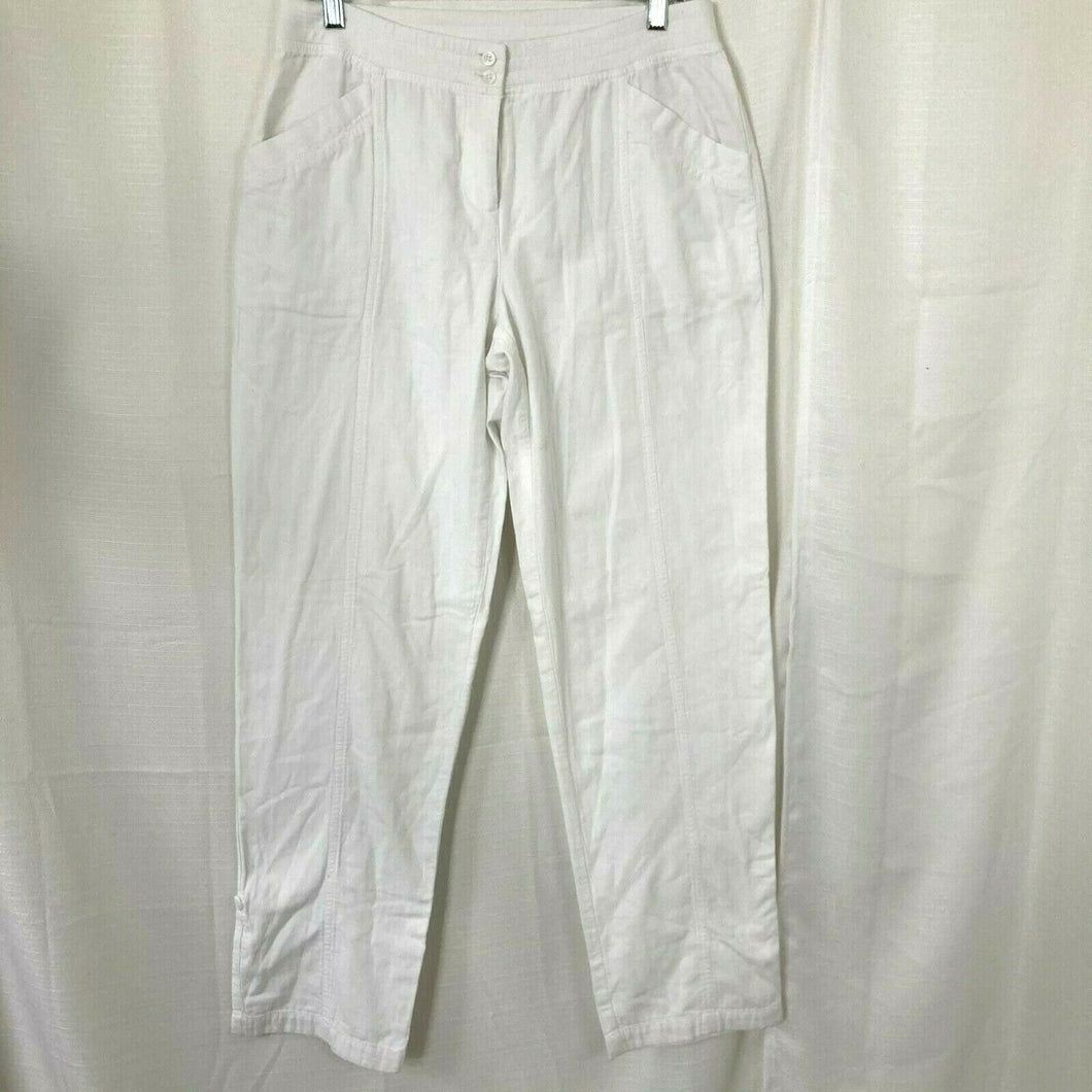 J Jill Womens White Pants Size 8 Tall