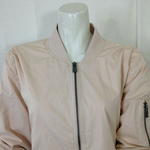 Buffalo David Bitton Womens Pale Pink Light Zip Front Jacket Size Medium