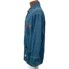 Load image into Gallery viewer, DKNY Jeans Shirt Men’s Denim Medium Wash Button Front Size P Small