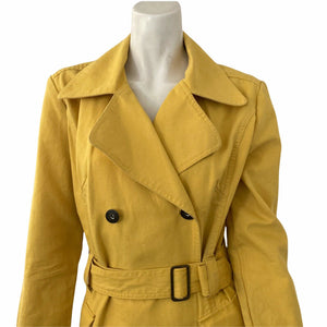 Fiorucci Trench Coat Yellow Womens Size Small Fiorucci Angels Designer