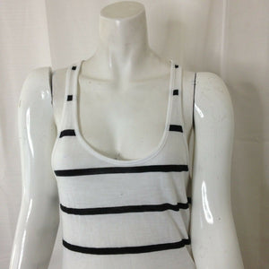 Victorias Secret Pink Blue and White Striped Racer Back Tank Top Small