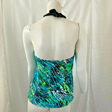 Load image into Gallery viewer, Womens Multi Colored Tankini Top Size Medium Swim Top