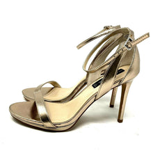 Load image into Gallery viewer, Steven By Steve Madden Rebeca Metallic Bronze Champagne Open Toe Heels 10