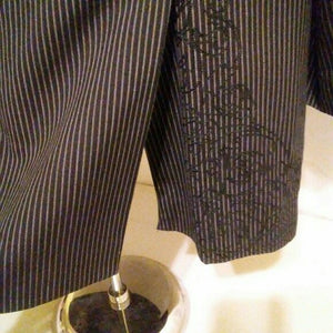 Sean Johns Mens Navy Blazer with Gray Pinstripes 42L