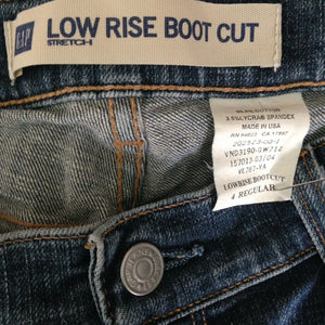 Gap Low Rise Medium Wash Boot Cut Stretch Blue Jeans Size 4