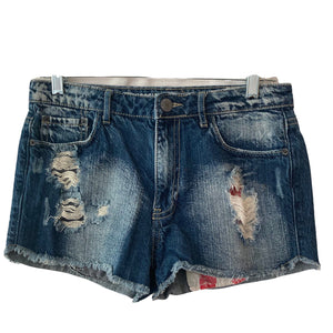 Mossimo Supply Co Shorts High Rise Cutoffs Distressed Juniors Size 9