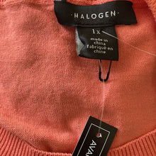 Load image into Gallery viewer, Halogen Sweater Pullover Short Sleeve Orange Womens Plus Size 1X