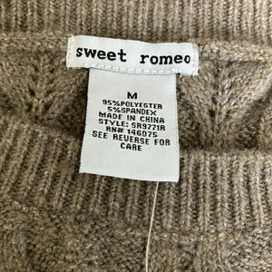 Sweet Romeo Sweater Womens Medium Hela Brown Gray Taupe