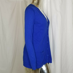 Old Navy Sweater Royal Blue V-Neck Long Sleeve Button Up Cardigan Small