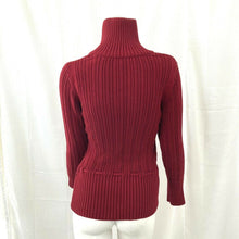 Load image into Gallery viewer, High Sierra Women&#39;s Burgundy Red Cable Knit Button Down Sweater Small