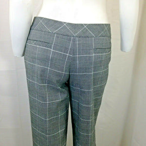 Isaac Mizrahi Womens Gray Black Silver Plaid Pants Size 6