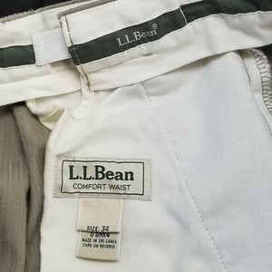 L.L. Bean Pants Mens Khaki Corduroy Straight Leg Size 34