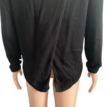 Load image into Gallery viewer, 14th &amp; Union Cardigan Sweater Womens XS Black Draped Back