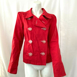 Periscope Womens Red Double Breasted Outdoor Jacket Size Medium