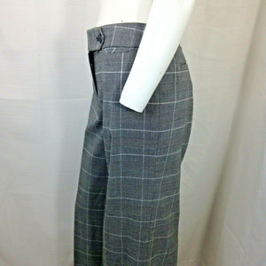 Isaac Mizrahi Womens Gray Black Silver Plaid Pants Size 6