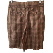 Load image into Gallery viewer, OP Shorts Bermuda Girls Size 14 Brown Plaid