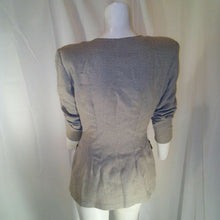 Load image into Gallery viewer, LA Belle Fashions Inc Womens Gray and Black Career Blouse Size 3