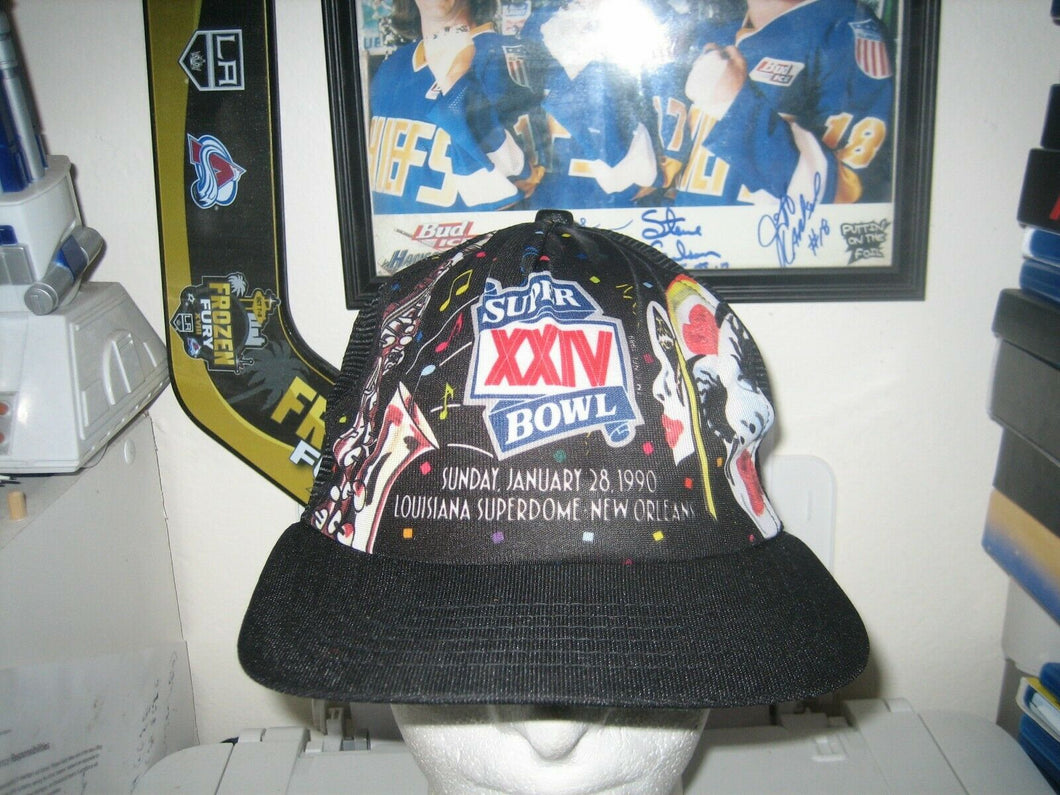 VINTAGE 1990 SUPERBOWL XXIV NEW ERA HAT CAP ADULT SIZE NFL FOOTBALL VTG RARE