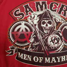 Load image into Gallery viewer, Sons Of Anarchy Samcro Men Mayhem Grim Reaper shirt L biker motorcycle tv show