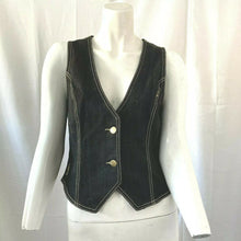 Load image into Gallery viewer, Saturday Womens Black Denim Vest Medium