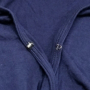 BP. Dress Navy Salute Blue Asymmetrical Ruffle Long Sleeve Wrap Mini  XS